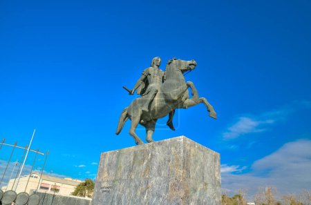 Alexander die große statue in saloniki griechenland