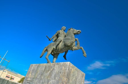Alexander die große statue in saloniki griechenland