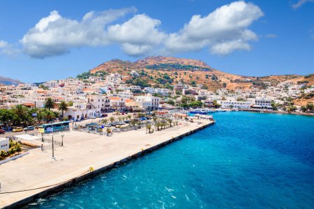 siros  or syros island greece hermoupoli city in summer season tourist resort