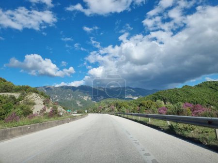 Photo for Toll station in egnatia street in greece ioannina city highway - Royalty Free Image