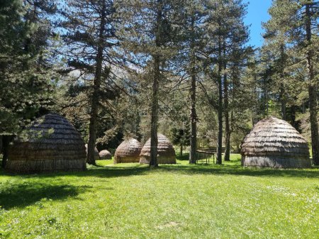 ioannina huts of straw in giftokampos area old settlements of sheepkeepers in greee