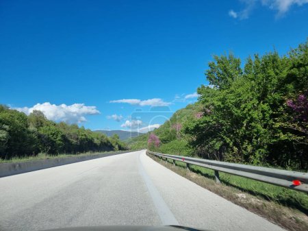 road street highway egnatia in greece 
