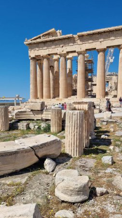 Téléchargez les photos : Parthenon athens greece attraction touristique en europe détails de l'acropole - en image libre de droit