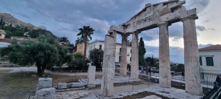 römische forumn antike römische agora in athens griechenland