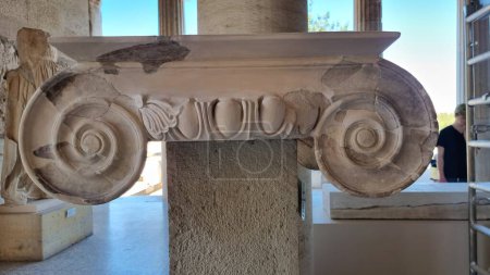 athina greece museum in stoa attalou in ancient agora place statues columns buildings