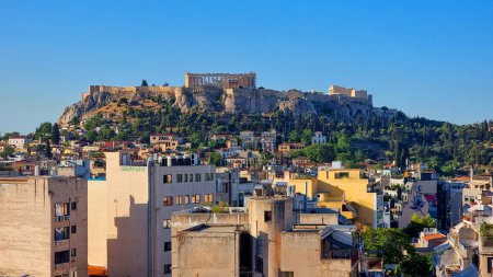 athens city and parthenon from distance greece