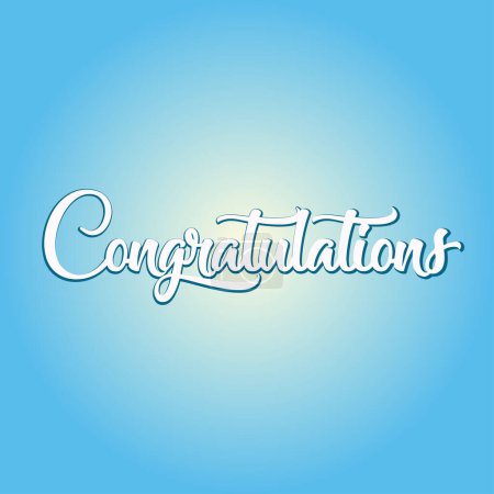 Illustration for Congratulations lettering text. Banner for cards and design. - Royalty Free Image