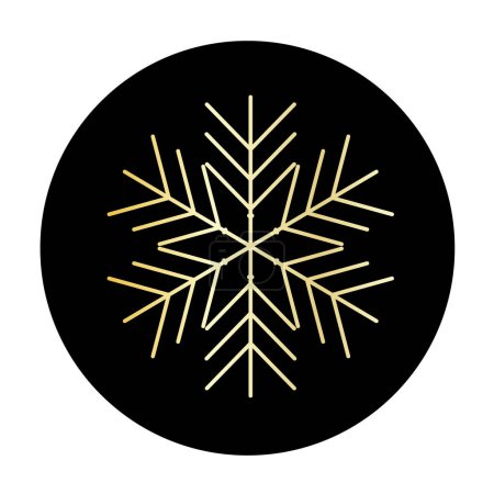 Illustration for Snowflake icon isolated.  illustration for web - Royalty Free Image