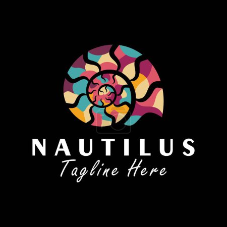 Ilustración de Nautilus vector ilustración logo diseño su empresa - Imagen libre de derechos