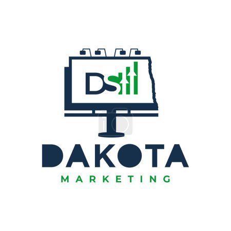 Dakota map Billboard logo design