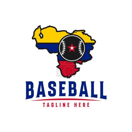 Venezuela baseball sport logo design