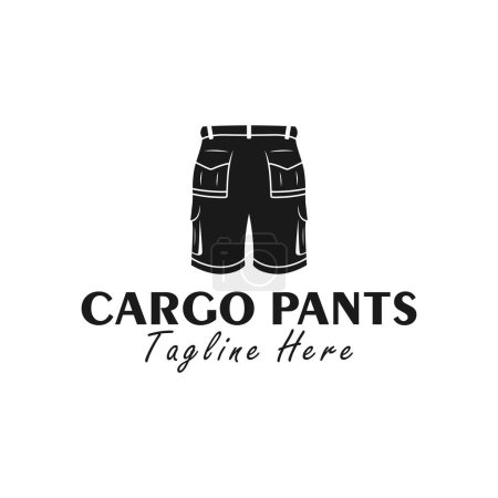 Ilustración de Diseño del logotipo de ilustración de pantalones cortos de carga - Imagen libre de derechos