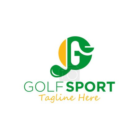 logo sport golf design avec les lettres G