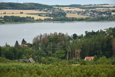 Foto de Vista aérea del embalse de Moehne en Korbecke, Alemania. - Imagen libre de derechos
