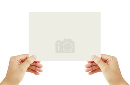 Téléchargez les photos : Gros plan du papier à main isolé à la main - en image libre de droit
