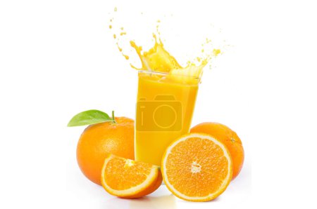 Photo for Orange juice and orange fruits - Royalty Free Image