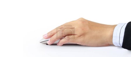 Negocio con el ratón del ordenador en la mano
