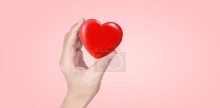 Foto de Manos sosteniendo el corazón rojo. conceptos de donación de salud cardíaca - Imagen libre de derechos