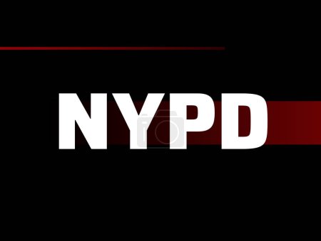 Aufschrift NYPD der New Yorker Polizei