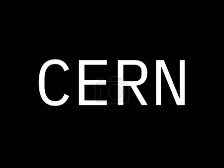 Photo for The word CERN in white capital letters on a black background - Royalty Free Image