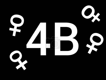 Zahl und Buchstabe 4B auf schwarzem Hintergrund