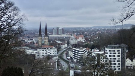 Photo for Panoramic view of Bielefeld Germany. High quality photo - Royalty Free Image