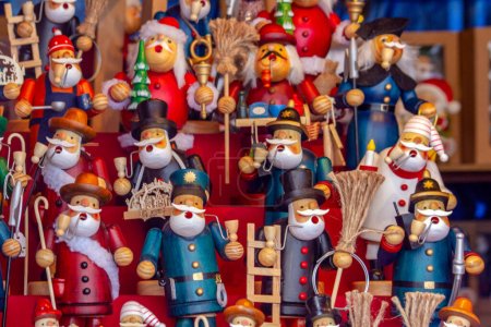 Photo for Wooden toy at Christmas Market in Dusseldorf, Germany. High quality photo - Royalty Free Image