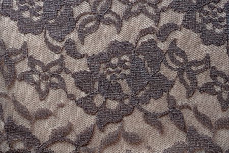 Photo for Detail of a beige women blouse made of guipure fabric, close up - Royalty Free Image