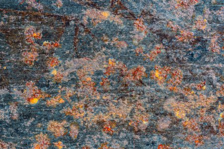 Foto de Grunge fondo de metal oxidado o textura con arañazos y grietas, de cerca, vista superior - Imagen libre de derechos