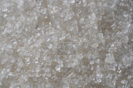 Photo for White sugar texture or background, top view, macro - Royalty Free Image