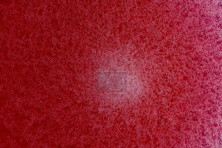 Photo for Bubbles on the surface of the drink of red raspberries soda drink on background. Fresh drink of scarlet cranberry or cherry or red currant or viburnum, close up, top view - Royalty Free Image