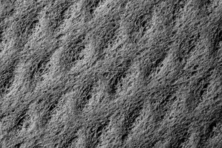 Photo for Sponge detail texture, sponge texture close up background. Cellulose sponge texture. Black and white - Royalty Free Image
