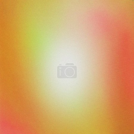 Abstract orange, green, yellow gradient background, grain noise effect, trendy vintage brochure banner social or product media design