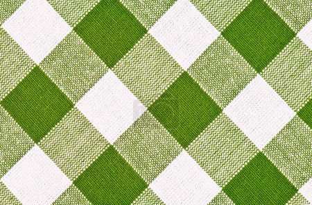 Green and white square napkin tablecloths as a texture
