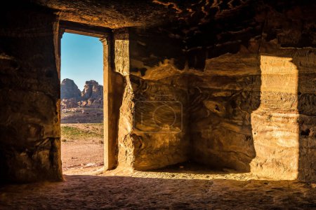 Photo for View from ancient temple in Petra. Jordan - Royalty Free Image