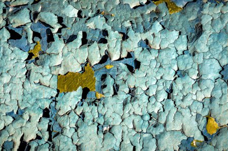 Photo for Weathered paint cracks on plaster. Cracked wall as a background or texture - Royalty Free Image