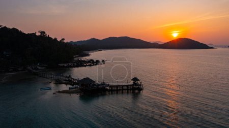 Photo for Sunset view in the sea at Koh Mak, Trat Province, Thailand - Royalty Free Image