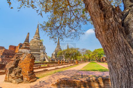 Téléchargez les photos : Ancien temple, Wat Phra Si Sanphet dans la province d'Ayutthaya, Thaïlande, - en image libre de droit