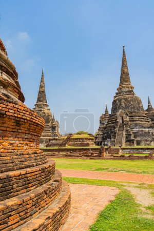Old temple, Wat Phra Si Sanphet In Ayutthaya Province, Thailand,