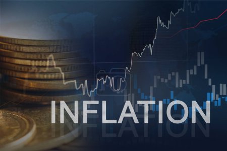 Inflación crisis económica y de ingresos mundial problemas financieros de las empresas.
