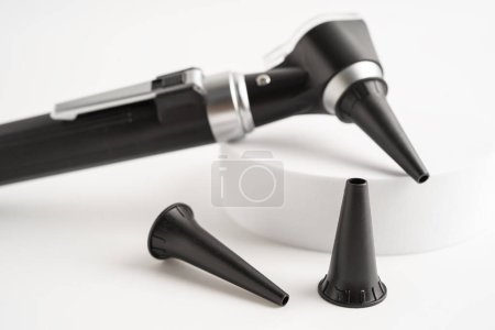 Otoscope for audiologist or ENT doctor use otoscope checking ear and treate hearing loss problem.