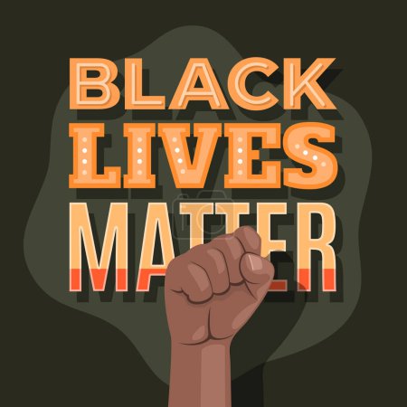 Ilustración de Las vidas negras importan ilustración de letras - Imagen libre de derechos