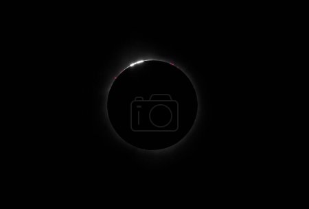 Baily's Beads with Prominences Total Solar Eclipse - April 8, 2024, Waterville, Quebec, Canada