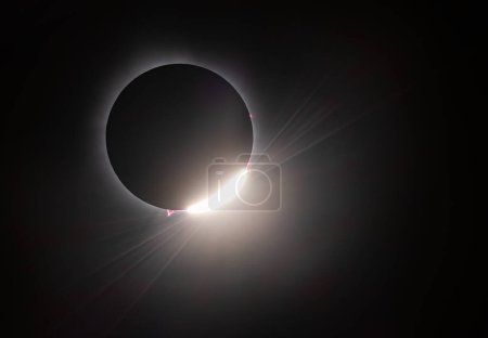 Diamond Ring Total Solar Eclipse - April 8, 2024, Waterville, Quebec, Canada