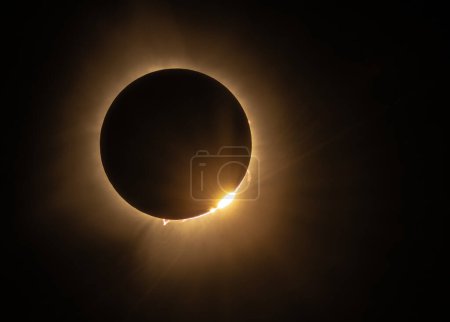 Anillo de diamante de eclipse solar total C3 - 8 de abril de 2024, Waterville, Quebec, Canadá