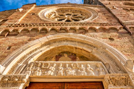 Photo for Rose window and lunette of the church of Santa Maria Maggiore, Pianella, Italy - Royalty Free Image