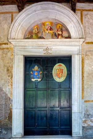 Photo for Portal of the church of Santo Stefano al Monte Celio, Rome, Italy - Royalty Free Image