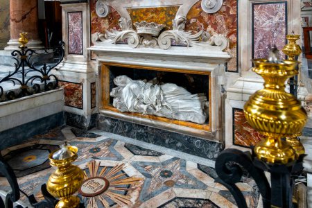 Photo for Main altar statue of the church of Santa Anastasia al Palatino, Rome, Italy - Royalty Free Image