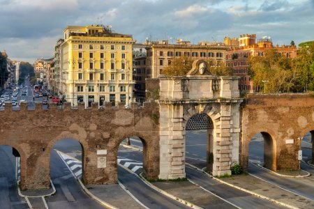 Photo for Aerial vew of Porta San Giovanni, Rome, Italy - Royalty Free Image
