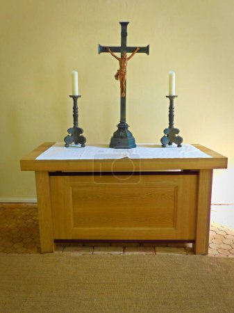 Photo for Church altar in a village church - Royalty Free Image